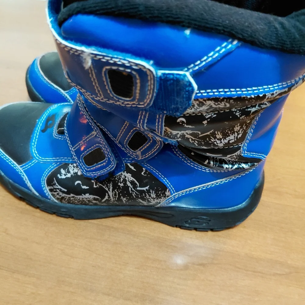 Tony Hawk Boy's Thermolite Boots Blue / Black/Silver - Winter/ Snow - Sz 5 - Picture 5 of 9